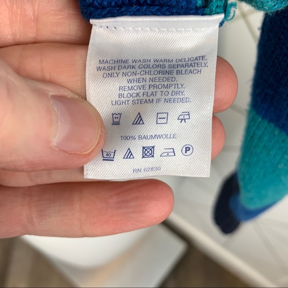 Land’s End Drifter Horizontal Stripe Long Sleeve Sweater Size Large - Picture 8 of 9